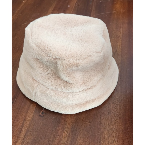 Gladys Tamez Accessories - Gladys Tamez Faux Fur Bucket Hat Cozy Warm Winter Fashion Accessory Tan Color
